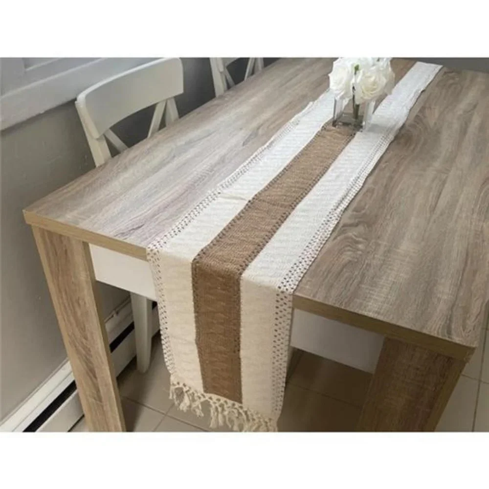 Farmhouse Table Runner Rustic Bohemian Boho Cottage Decor Long Decorative Cloth